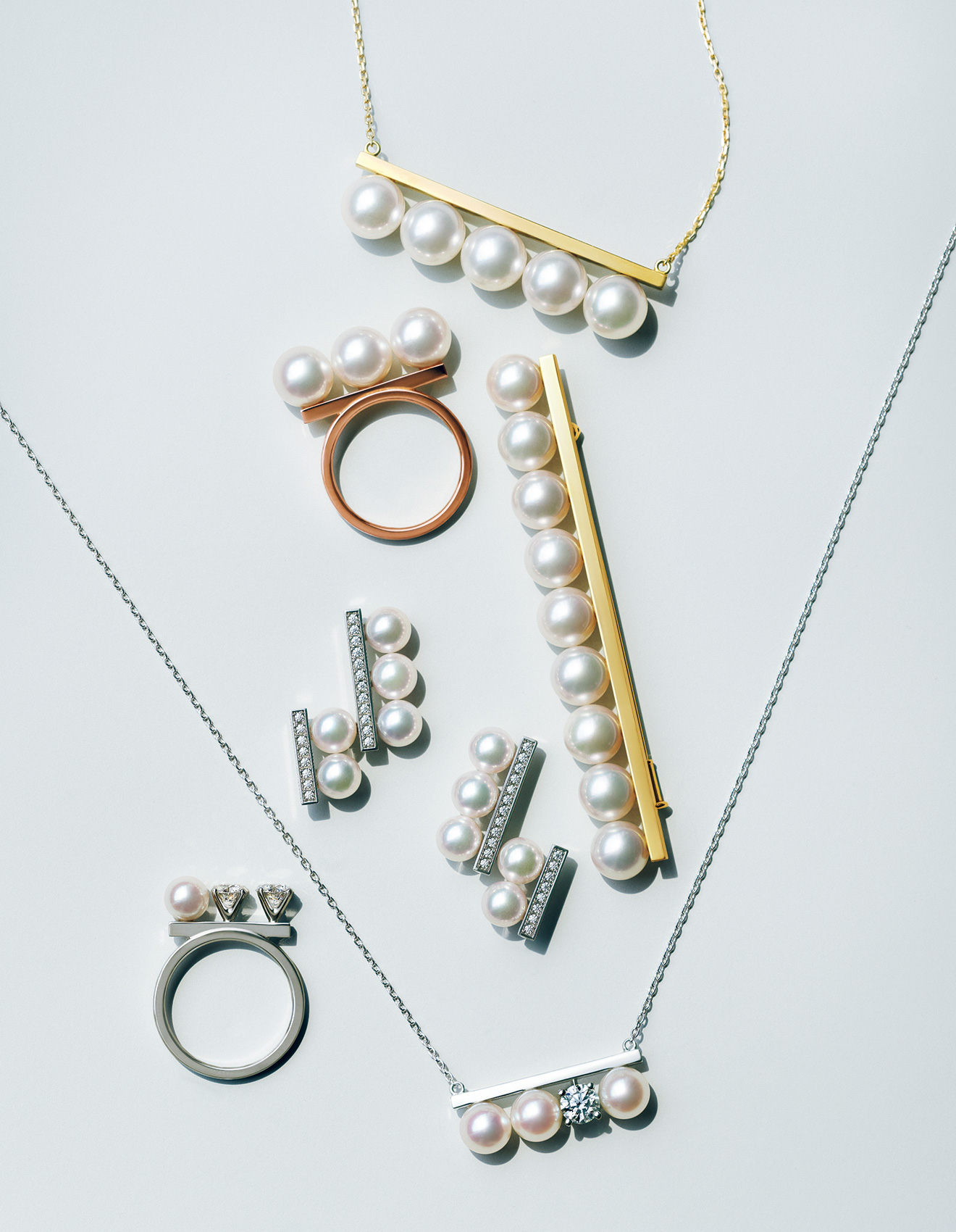 TASAKI、バランス シリーズのネックレス、リング、ブローチ、イヤリング