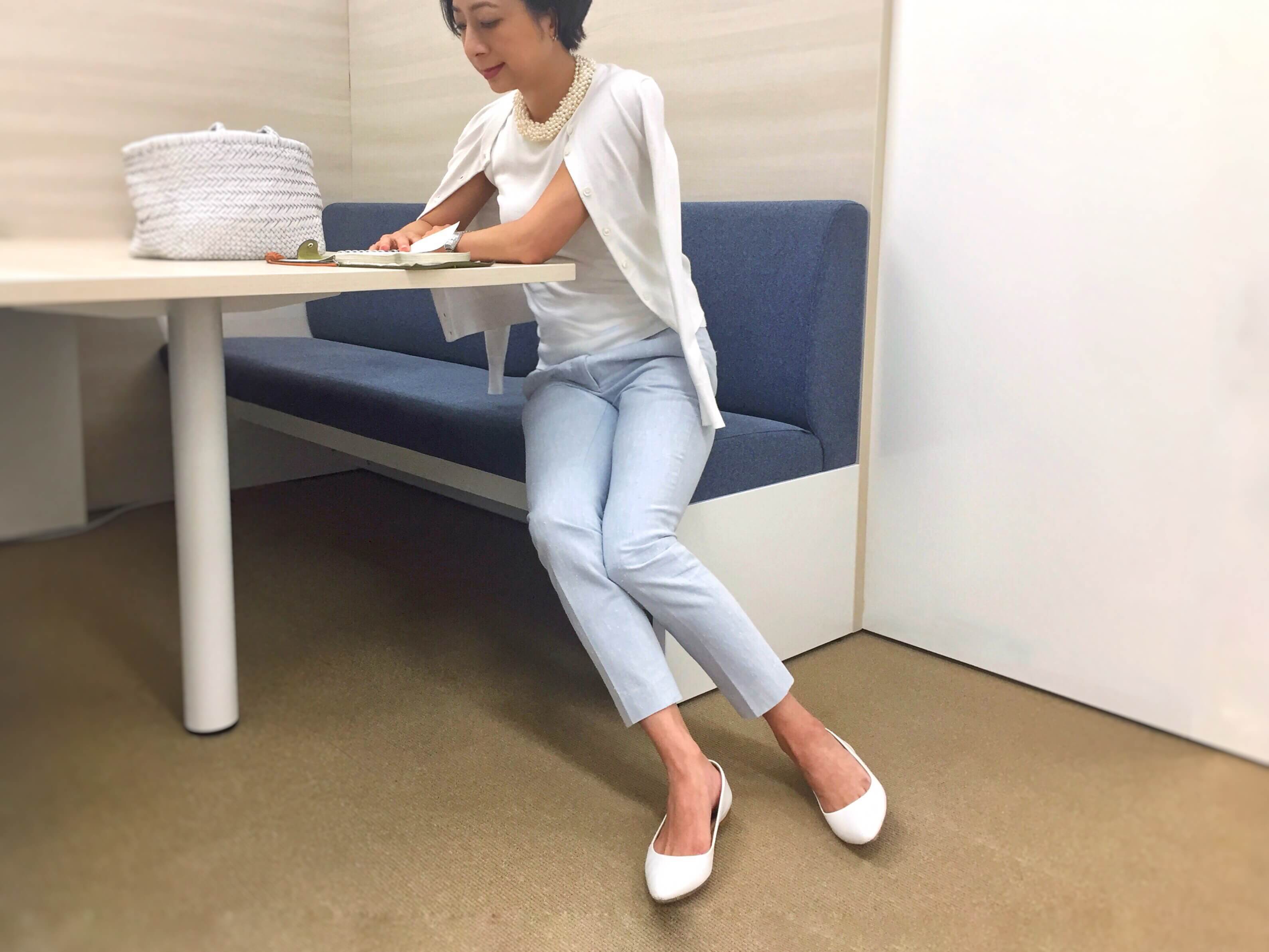 ツインニット/J.crew パンツ/インコテックス 靴/バーニーズ ニューヨーク