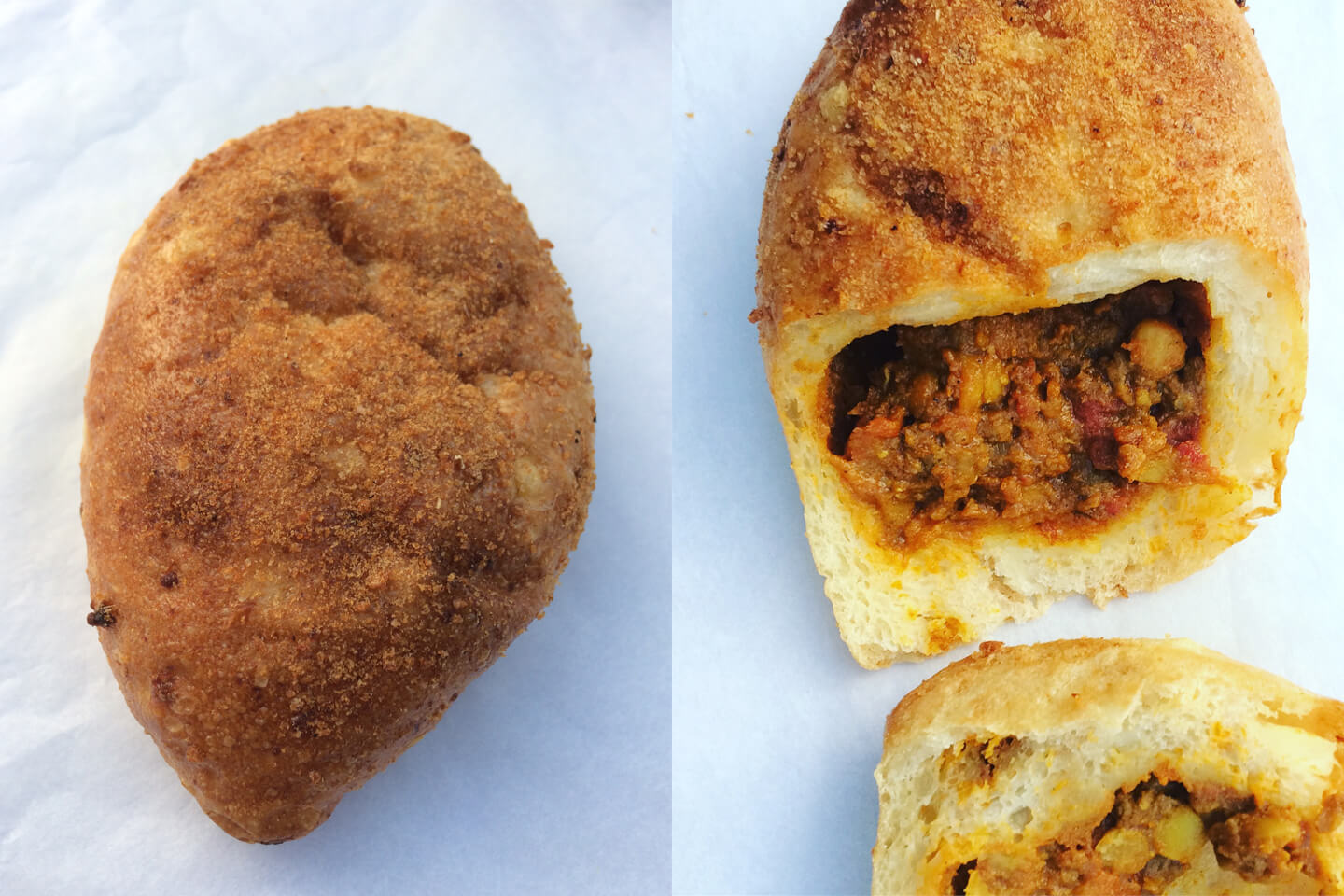 大阪府大阪市福島「パネ・ポルチーニ」のキーマカレーパン