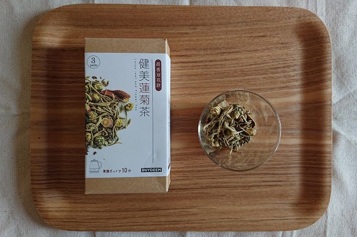 BUYDEEM「健美蓮菊茶（けんびはすきくちゃ）」￥690　内容量：18g（6g×3パック）※1パック＝750ml分、調理時間10分