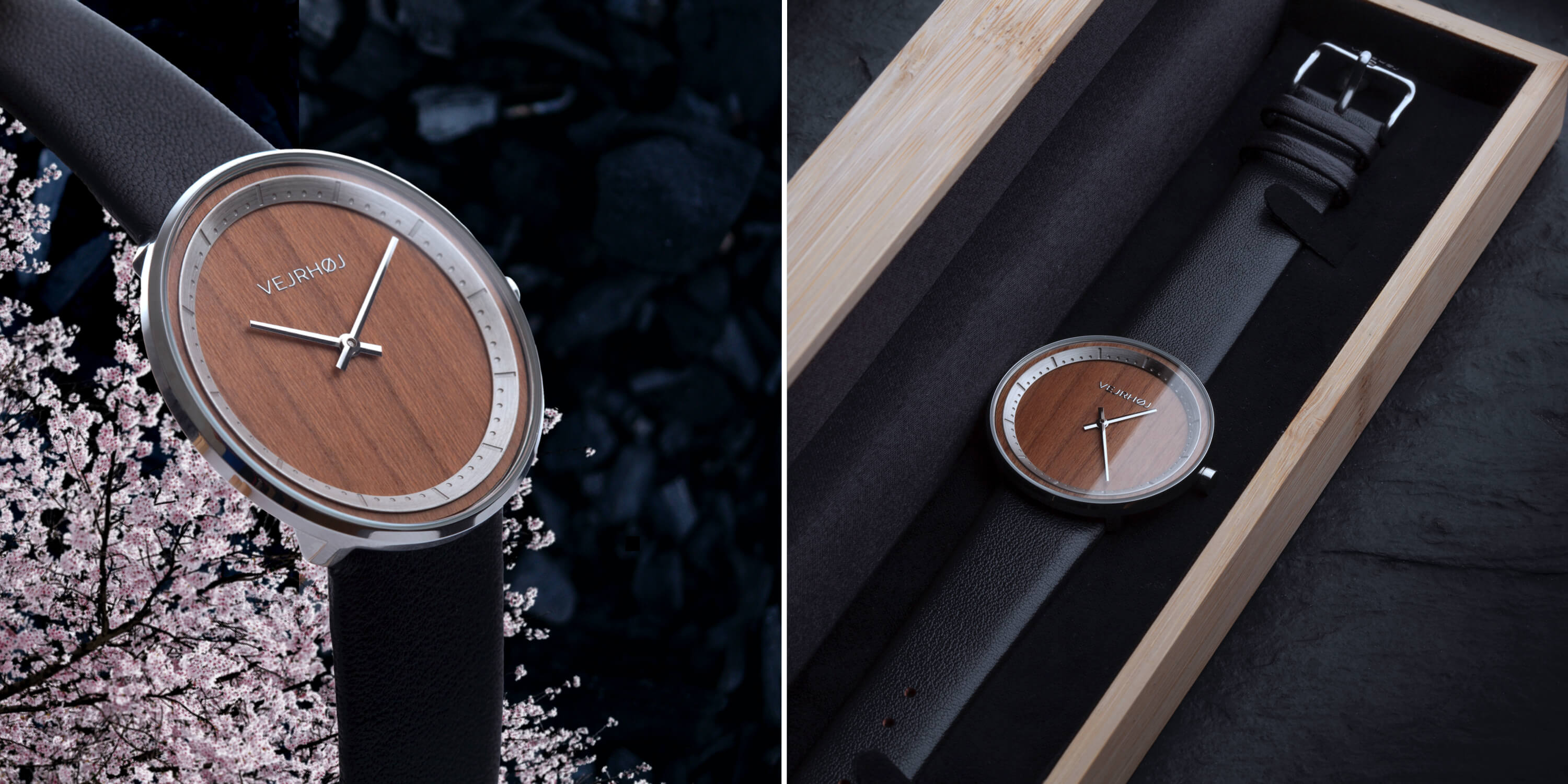 本体直径:40 mm / 本体厚さ: 7.25 mm・ケース&文字盤の素材:天然の桜の木+316Lステンレススチール・ムーブメント:日本製Miyota 2025クォーツ ¥30,350