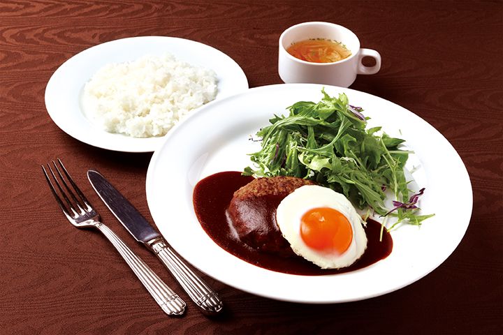 煮込みハンバーグセット(サラダ・スープ付) ¥864