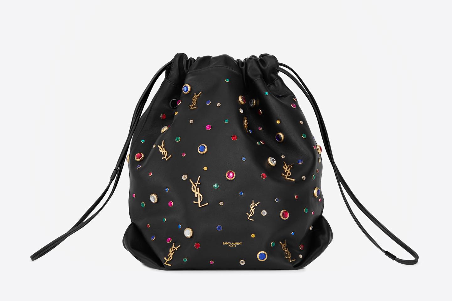 マルチカラーストラスのブラック【縦32x横22xマチ21cm】¥285,000