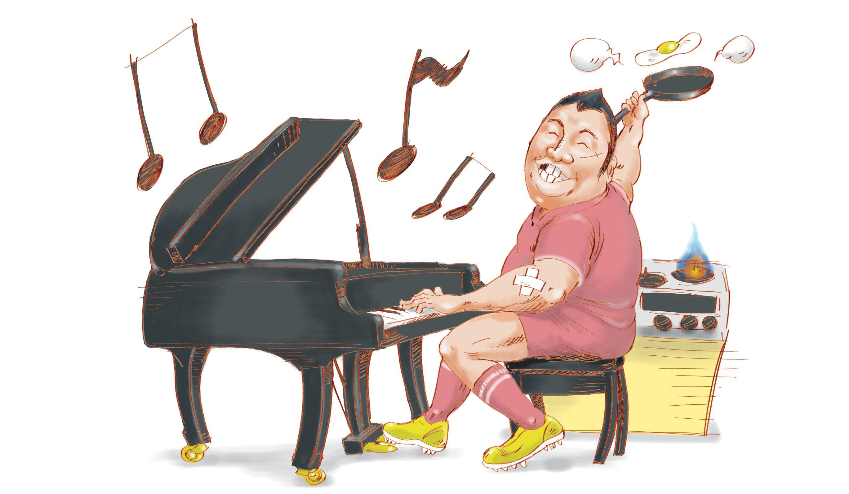 屈強なラグビー選手が見せる意外な一面