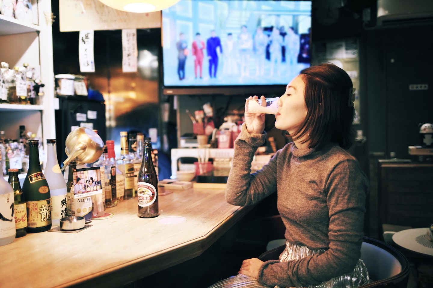 一口飲んだあと「いやー、おいしい」と心底嬉しそうな顔をした松本さん