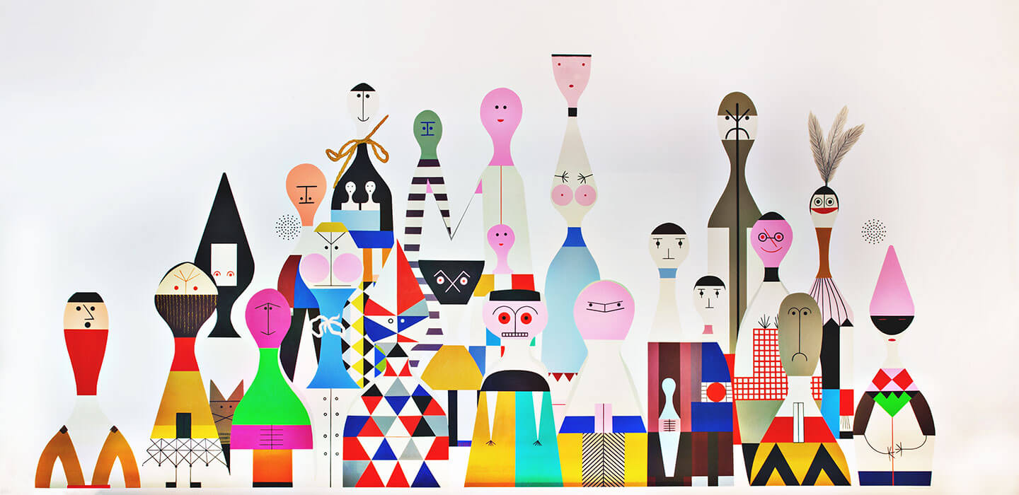 Wooden Dolls Hand cut painted wooden dolls 1959-1963 Illustration