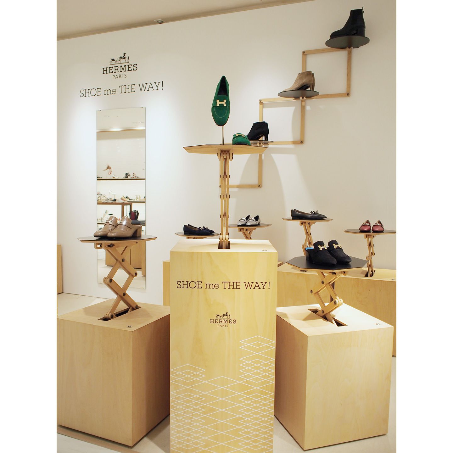 伊勢丹新宿店のエルメス期間限定ブティック「SHOE me THE WAY」の外観