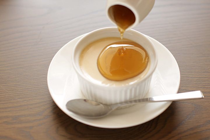 台湾茶葉を使った「プディング」