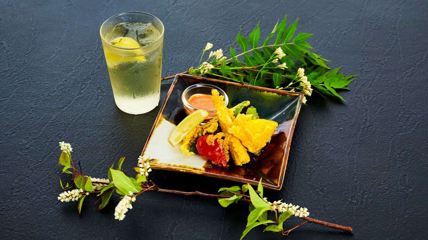 「夏野菜のスパイシーフリット」完成図
