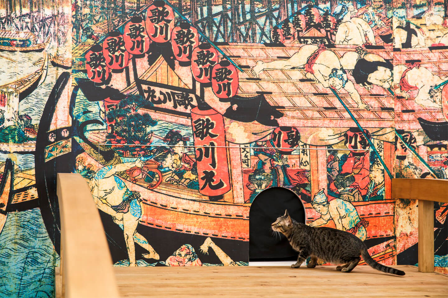 浮世絵と猫
