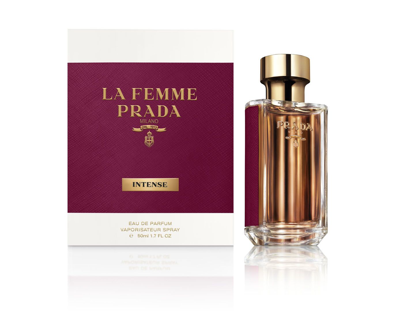 プラダ フェム インテンス オーデパルファム(35ml)¥9,600・(50ml)¥13,800・(100ml)¥19,700(すべて税抜)