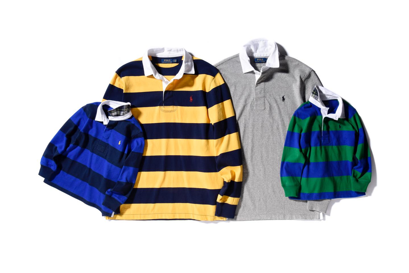 ラガーシャツ(大人)各¥18,000、(子ども)各¥10,900(ラルフ ローレン〈ポロ ラルフ ローレン〉)