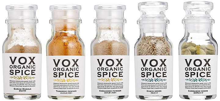 エスニックな「本格カレースパイスセット 5本プラスセット箱」(voxspice)