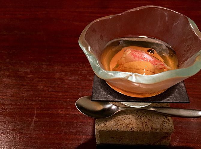福岡は西中洲のフレンチレストラン『La Maison de la Nature Goh』(ラ・メゾン・ドゥ・ラ・ナチュール・ゴウ)カリフラワーのブランマンジェ