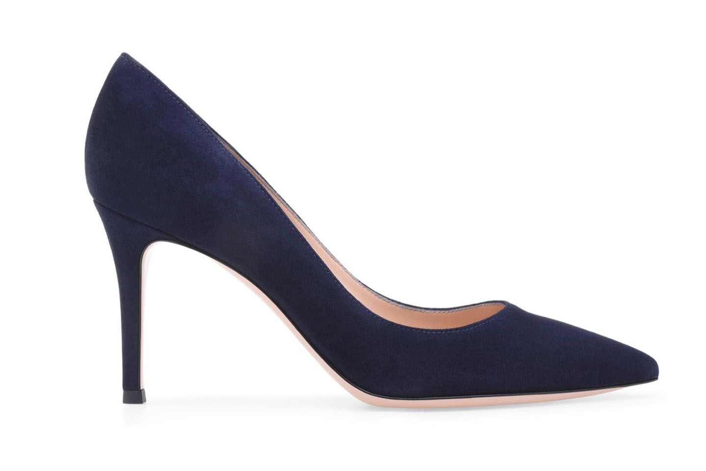 パンプス「Gianvito(ジャンヴィト)」【ヒール8.5cm、カラー:DENIM BLUE】¥79,000(税抜)