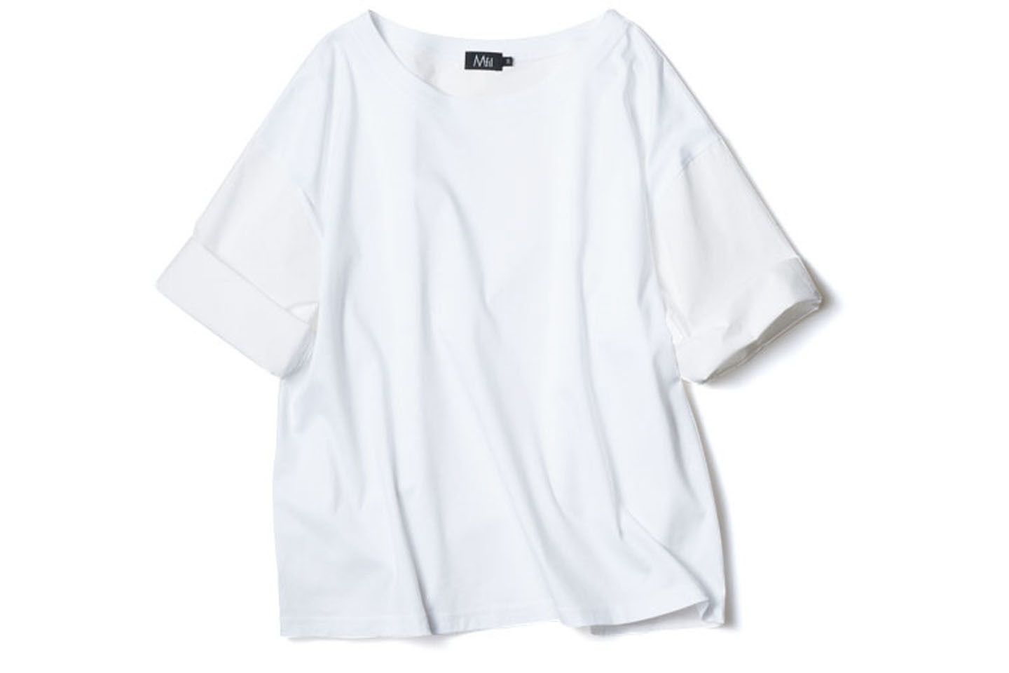 ドロップショルダーの異素材Tシャツ¥28,000(オールウェイズ〈M・fil〉)
