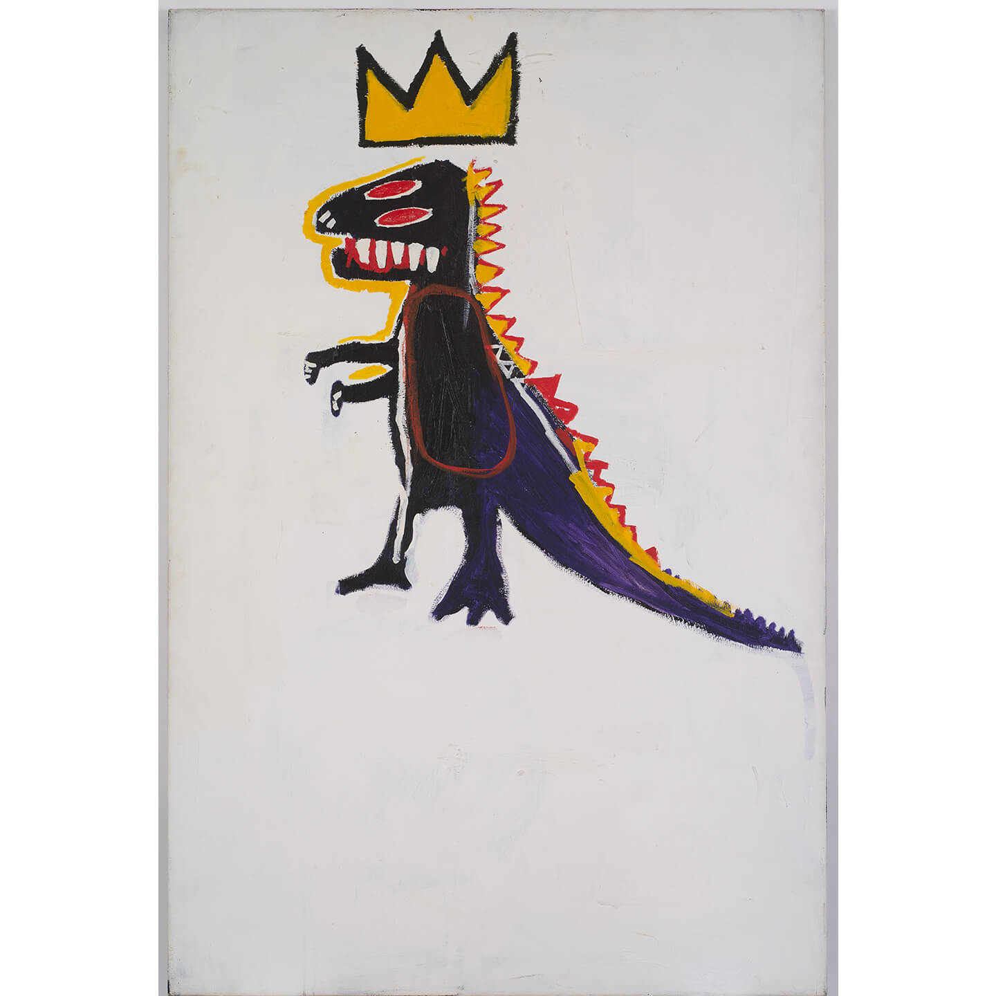 王冠をかぶった恐竜の絵