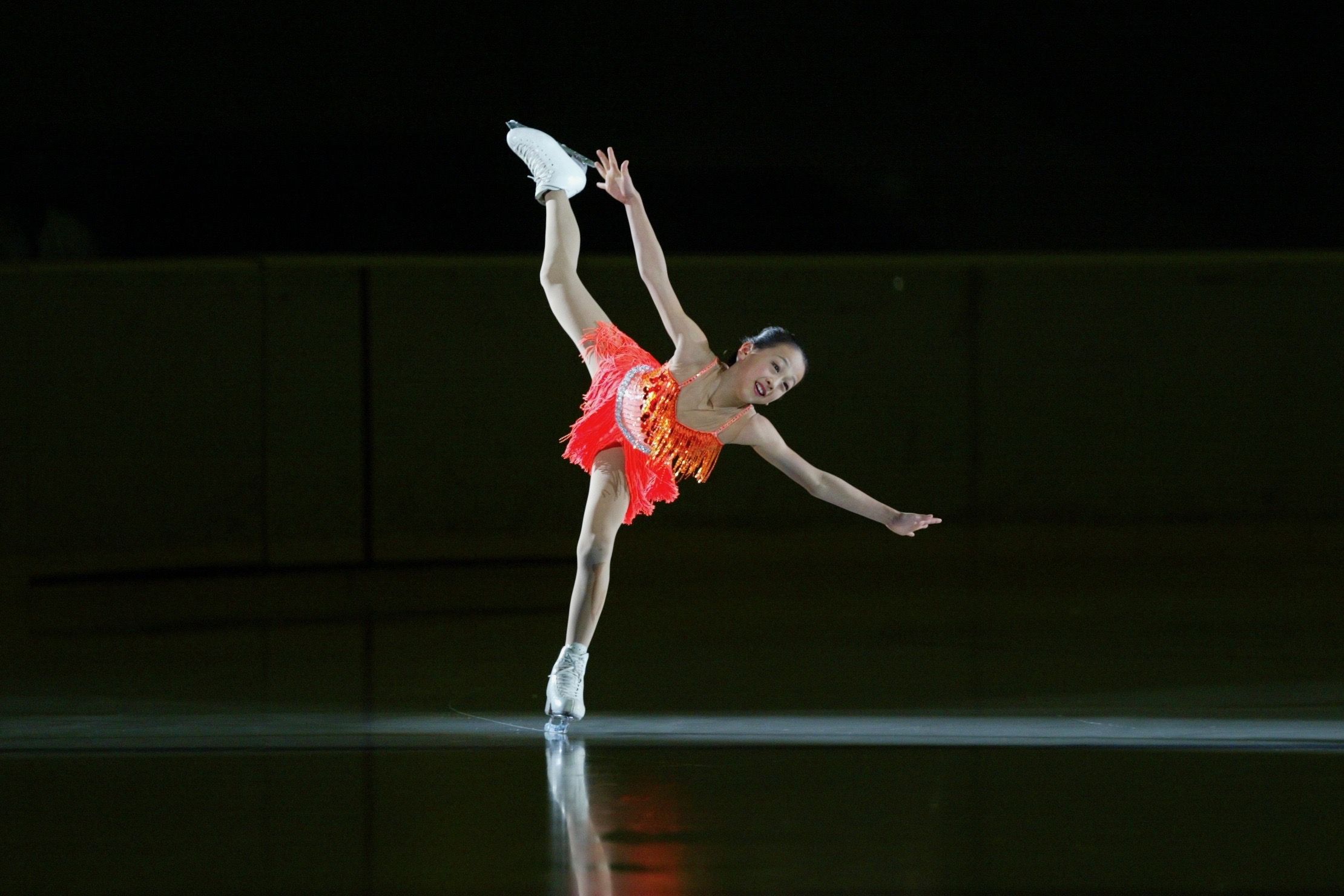 演技を披露する12歳の浅田真央さん