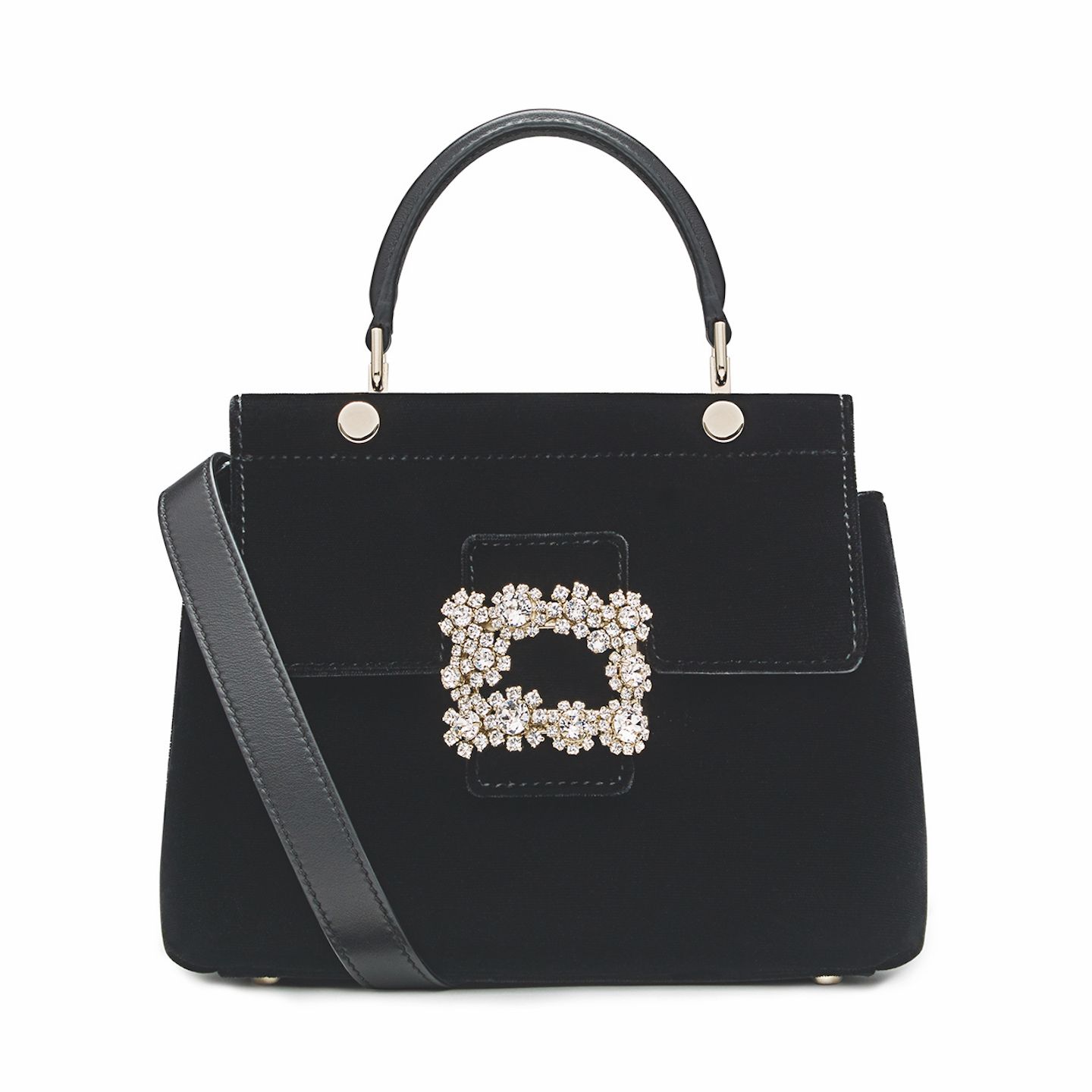 バッグ「ヴィヴ カバ ミニ フラワーストラス バックル」【縦17×横21.5×マチ8cm】¥359,000(税抜)