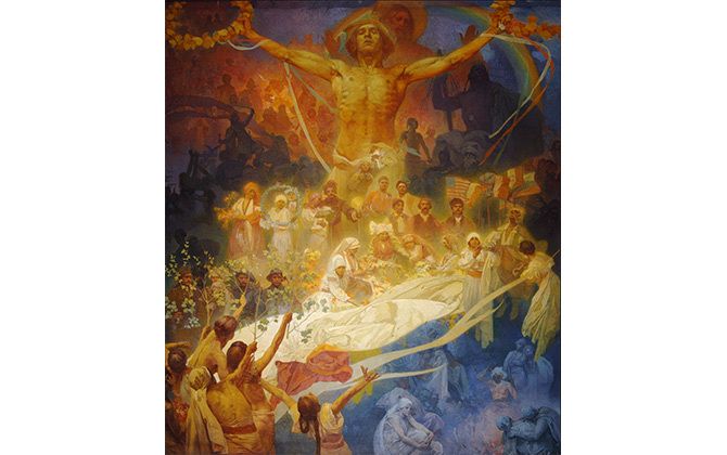 《スラヴ叙事詩「スラヴ民族の神格化」》 1926年 プラハ市立美術館 ©Prague City Gallery
