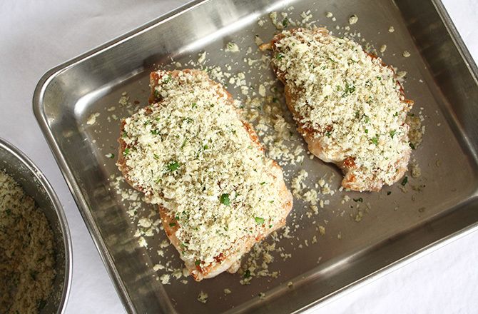 鶏肉の柚子胡椒のパン粉焼きのレシピ