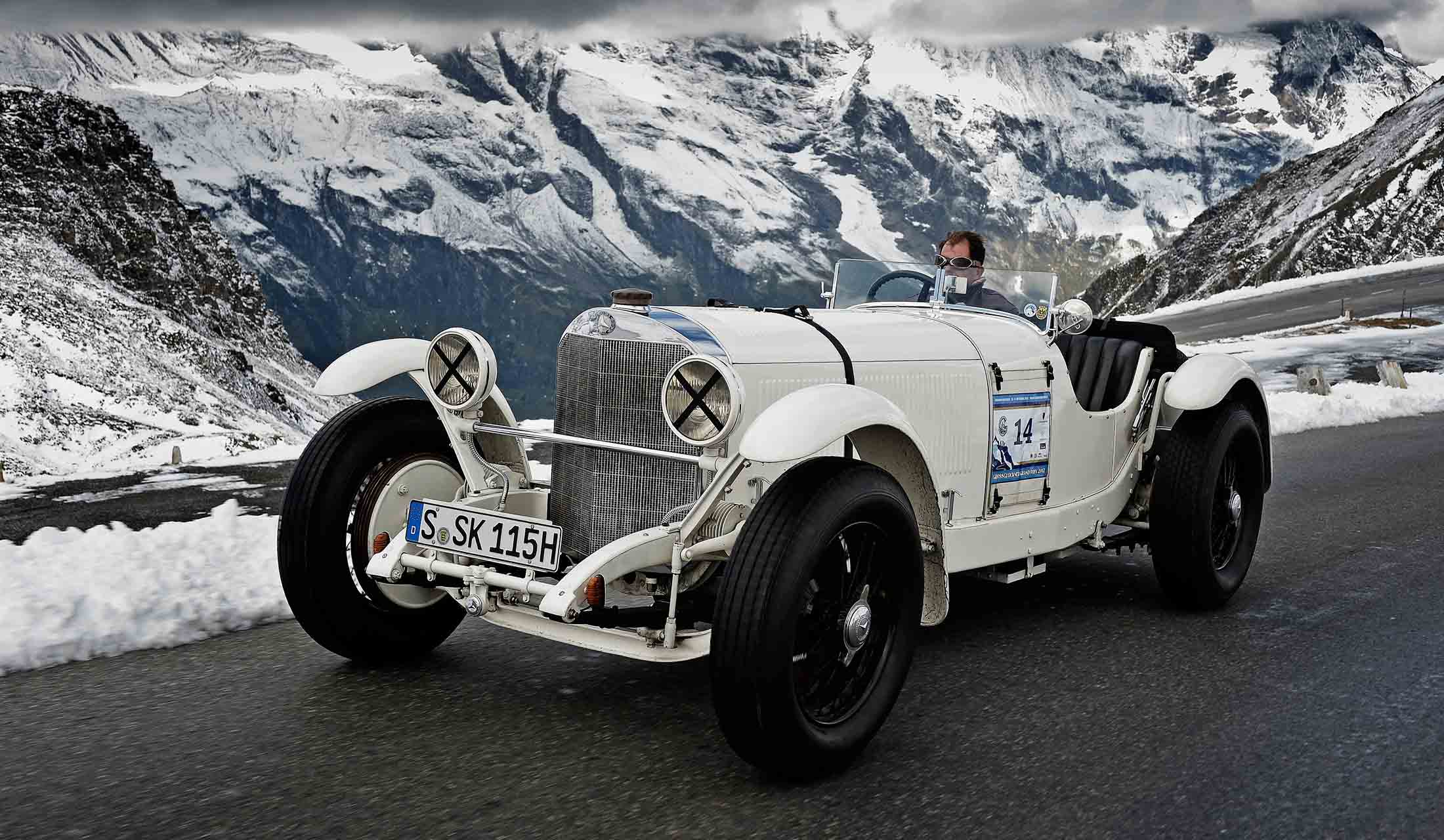 「スーパー・スポーツ・ショート」を意味するSSKは、7リッターのスーパーチャージャー付き6気筒エンジンを積み、最高速度は公称200km。スーパーチャージャーが作動したときのサウンドは、「ワルキューレの雄叫び」と呼ばれた。©Daimler AG
