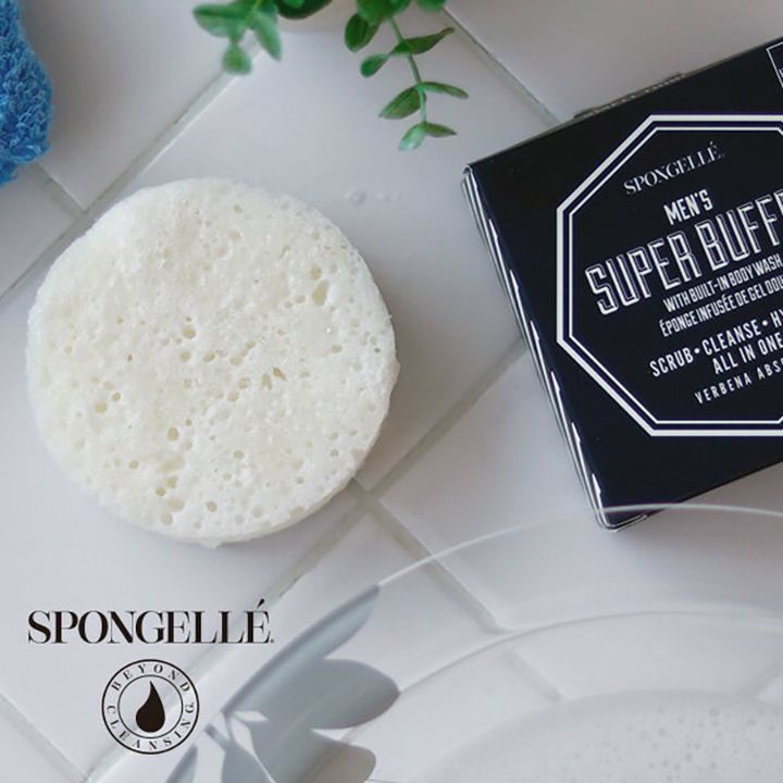 「ボディスポンジ「SPONGELLE」MEN'S・SUPER・BUFFER」(SPONGELLE)