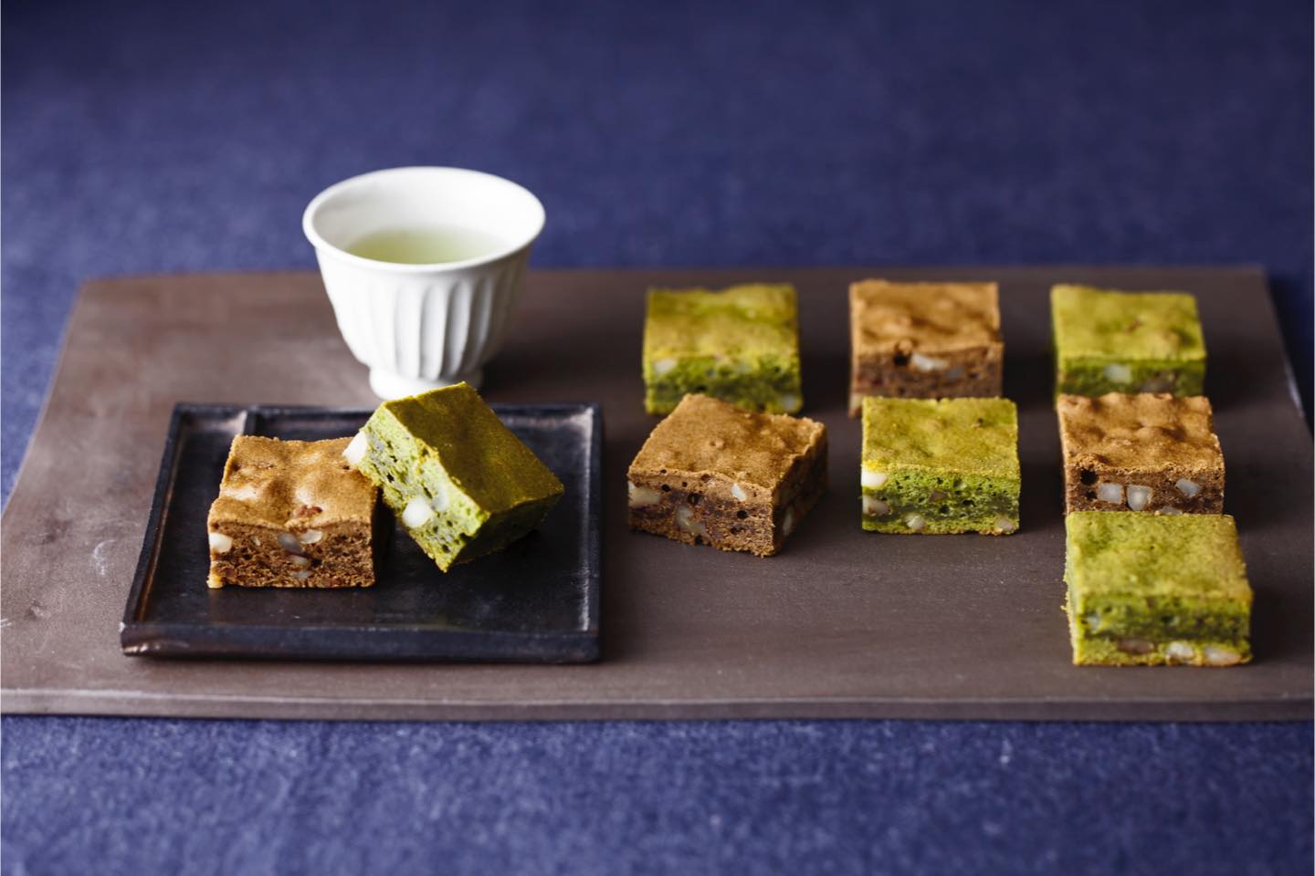 京濃い茶とほうじ茶のブラウニー 9個入り¥1,800・18個入り¥3,600(税抜)