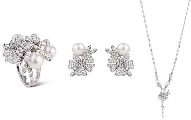 左から/リング¥2,310,000・ピアス¥2,125,000・ネックレス¥2,500,000(すべて税抜)
