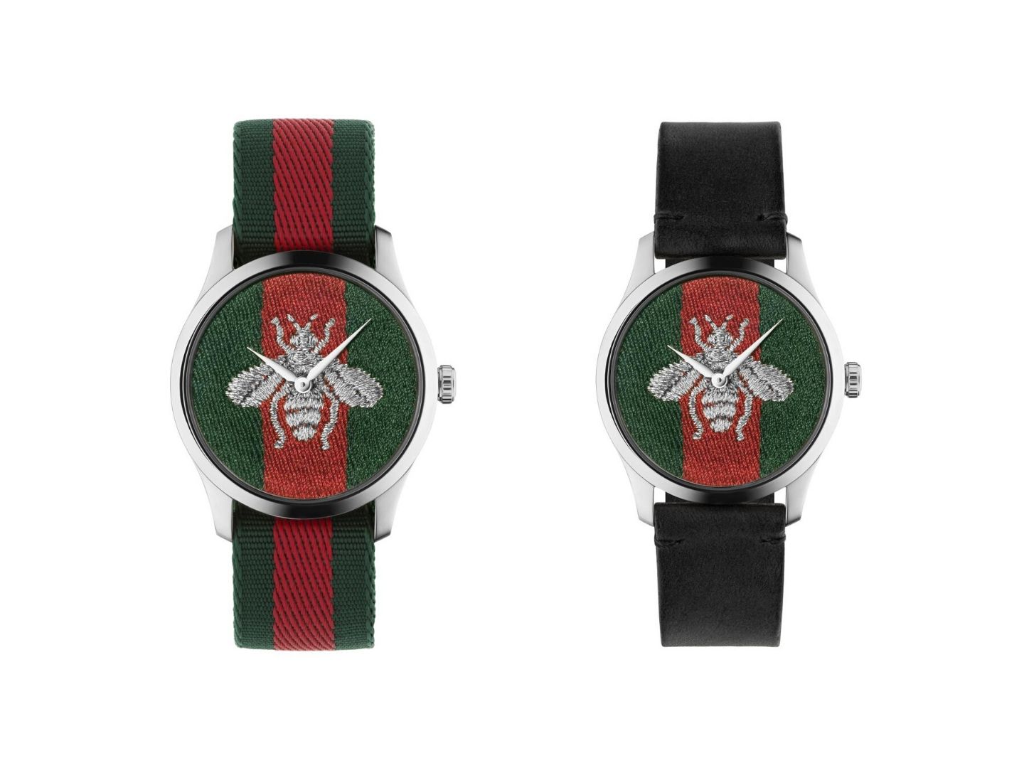 「G-TIMELESS」左から/YA1264148 ¥110,000, YA1264149 ¥115,000/予定価格(グッチショップにて2020年5月発売予定。グッチ取扱店にて2020年6月発売予定。)