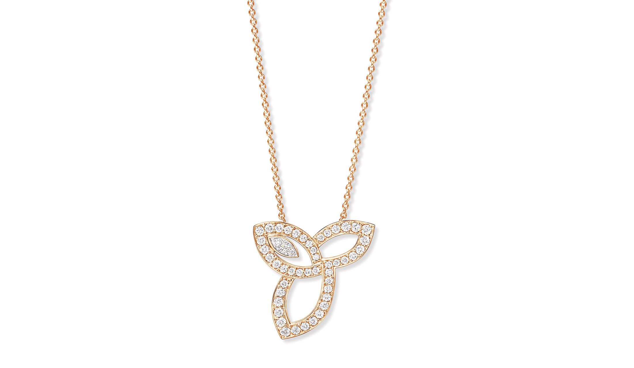 リリークラスター・ペンダント¥880,000(税抜)【18Kローズゴールド×ダイヤモンド】