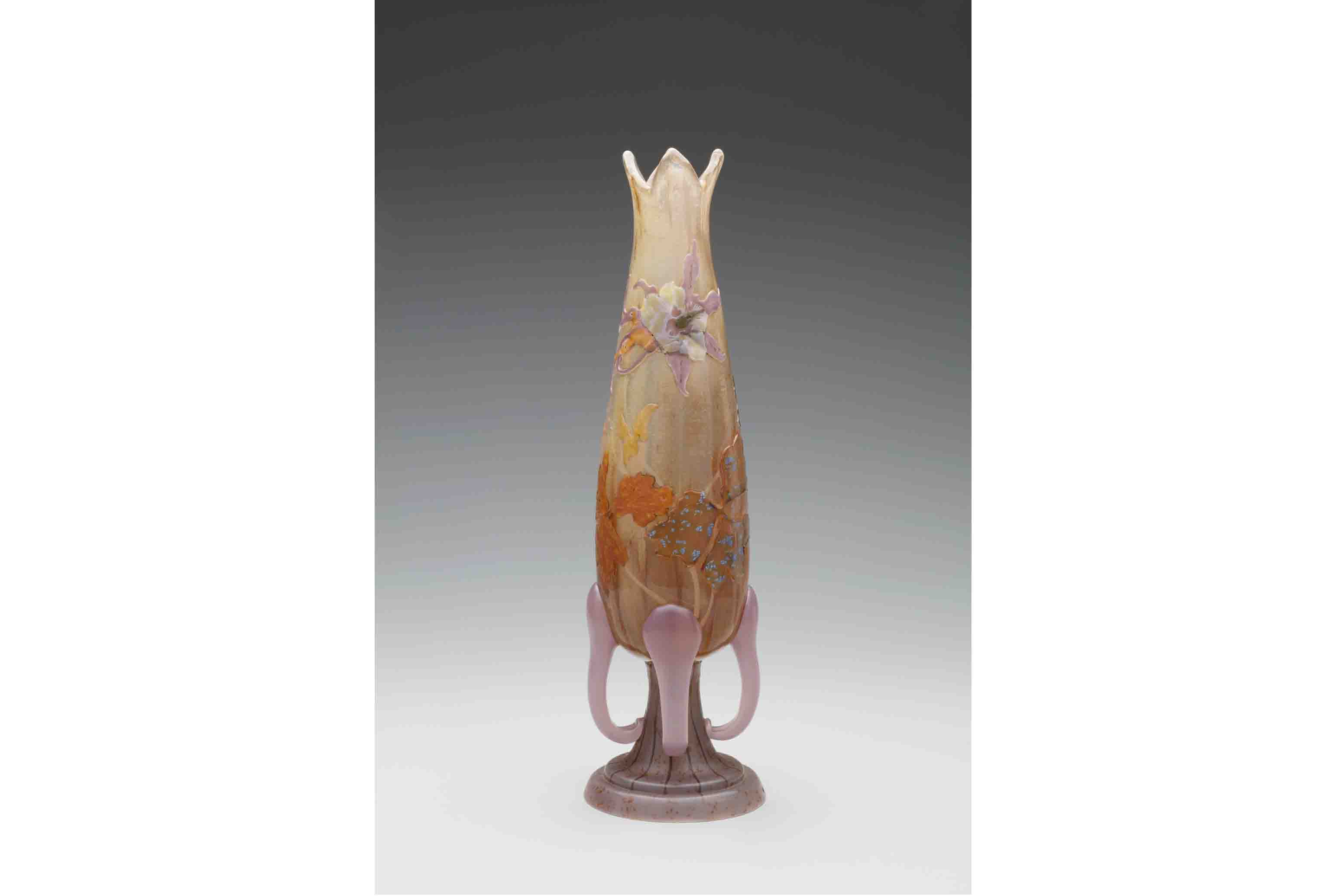 エミール・ガレ 《花器「おだまき」》 1898-1900年 フランス サントリー美術館(菊池コレクション)