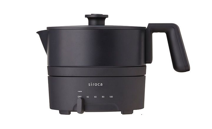 siroca「おりょうりケトル ちょいなべ」SK-M151 サイズ:幅約28.2×奥行18.2×高さ18.3cm 本体重量:約1.8kg 容量:1L 温度調整機能:40℃~100℃ ¥11,880(参考価格) ※2019年2月9日発売予定