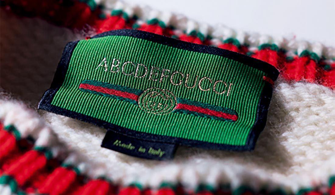 ラベルに施された「ABCDEFGUCCI」の文字も、洒落が効いていて微笑ましい。