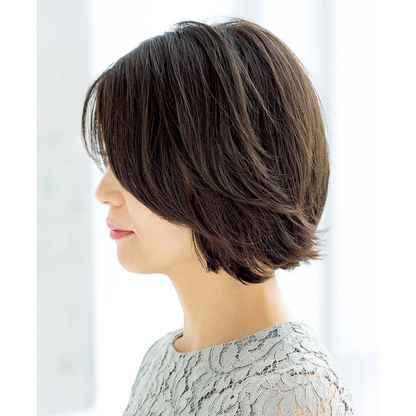 40代 髪型_3,ミディアムヘア_3,ボブ_3