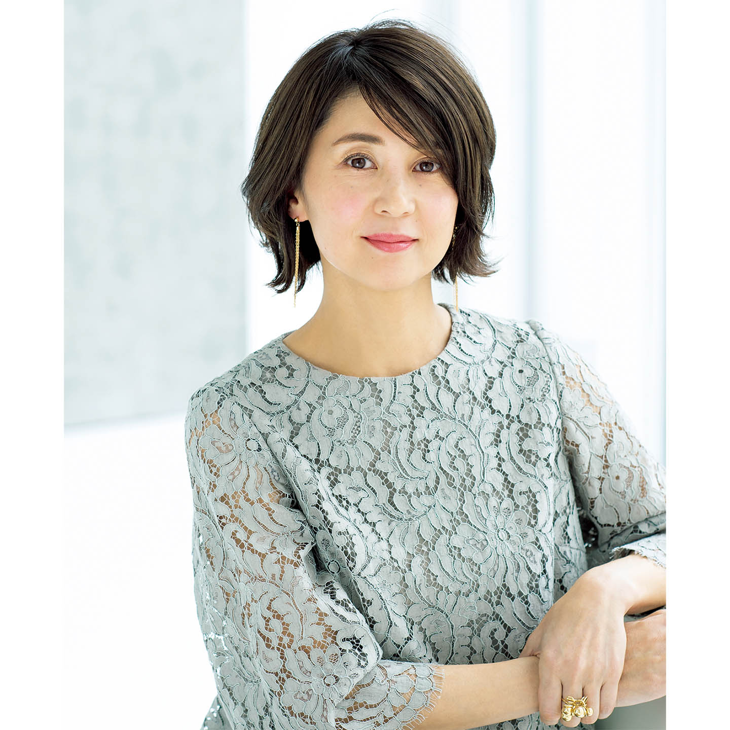 40代 髪型_2,ミディアムヘア_2,ボブ_2