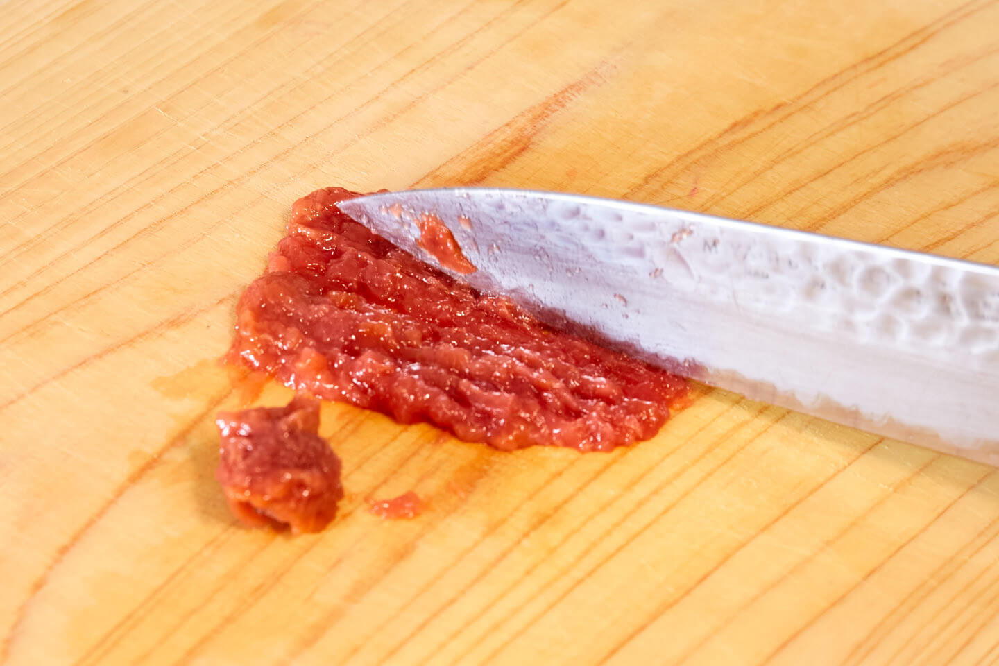 たたいた梅干しの果肉