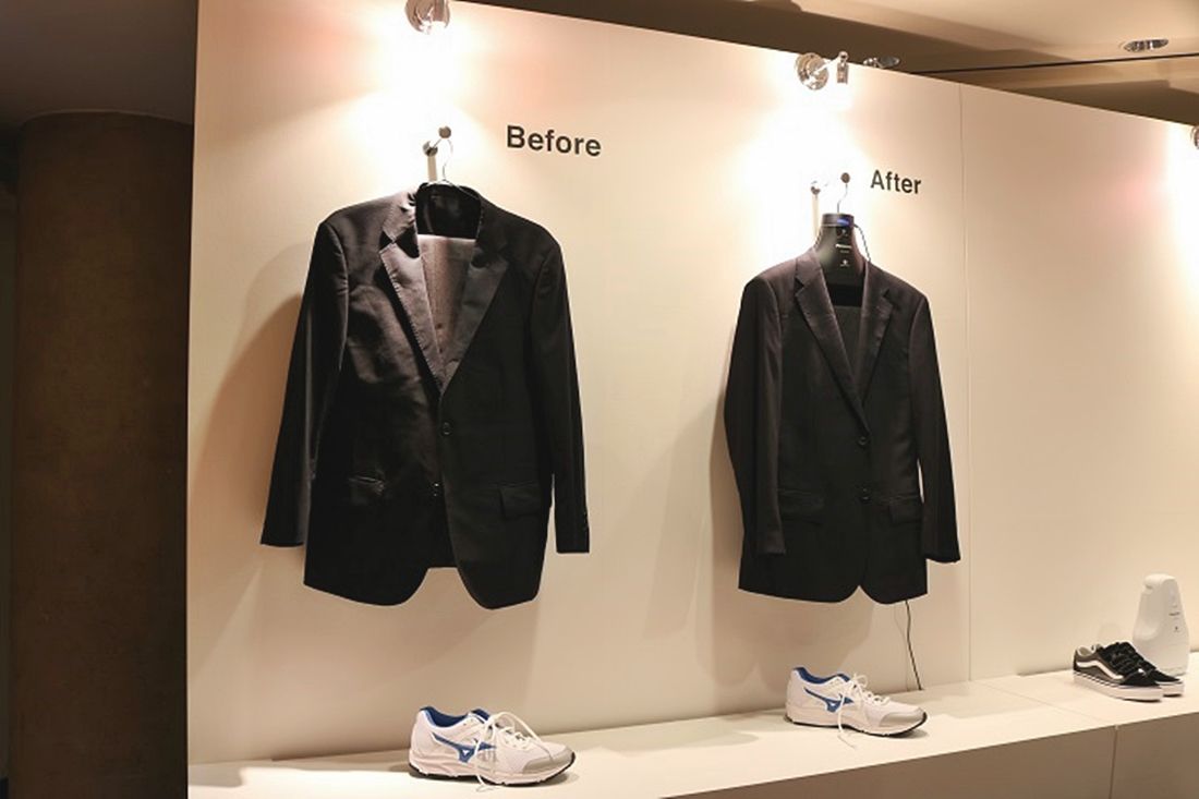 脱臭ハンガーに一晩かけておいたジャケットは、臭いがとれるだけでちょっとスッキリ。