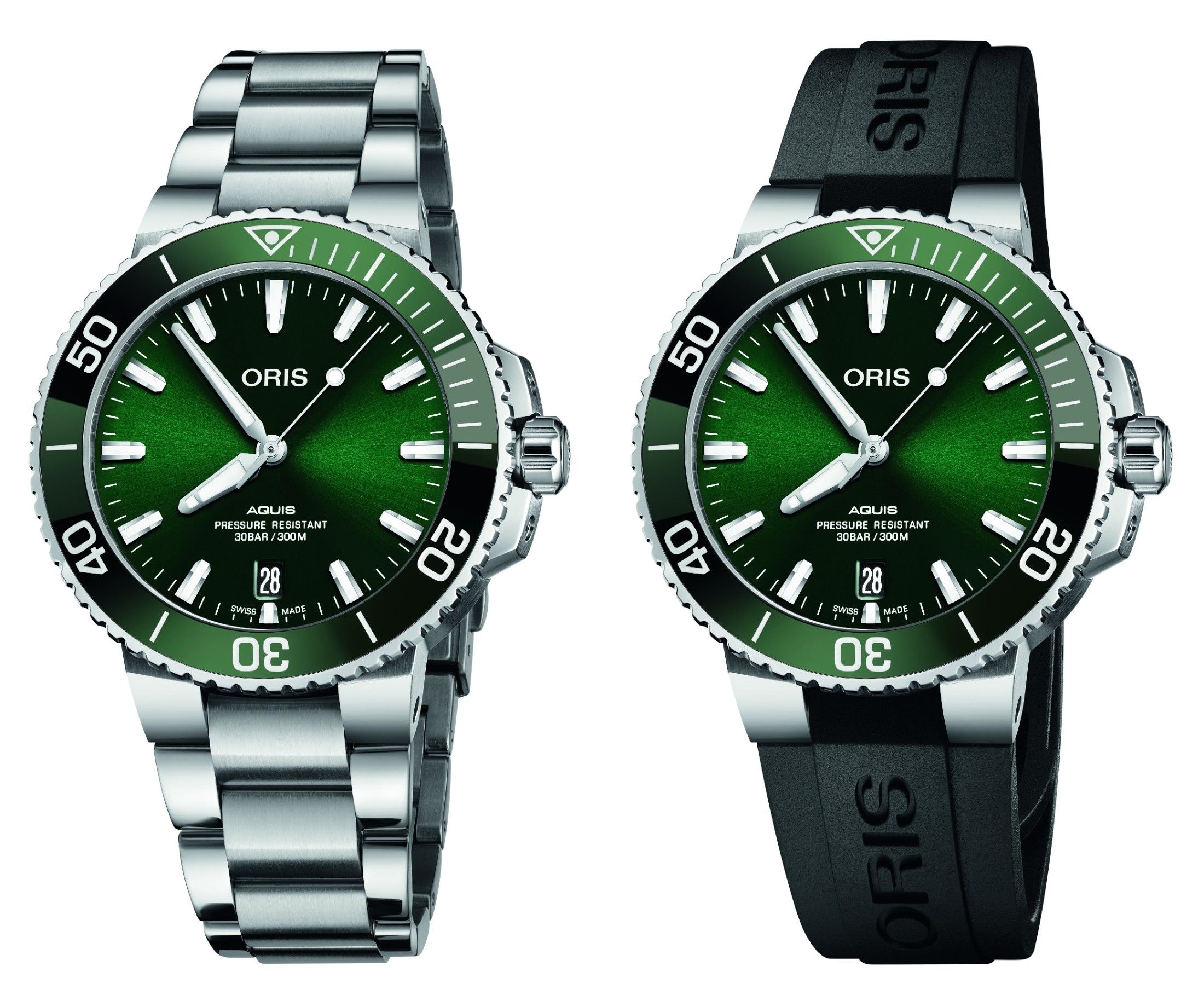 SPEC●ムーブメント:Oris 733、SW200-1ベース ●ケース:マルチピースステンレススティール ●風防:サファイアクリスタルガラス(両面ドーム型、内面反射防止コーティング) ●防水:30気圧防水(300m)●ブレスレット/ストラップ:ステンレススチールブレスレット、またはブラックラバー、またはブラウンレザー(すべてフォールディングクラスプ付き) ●ケース径:39.5mm ブレスレットタイプ ¥240,000、レザーストラップ・ラバーストラップタイプ ¥234,000
