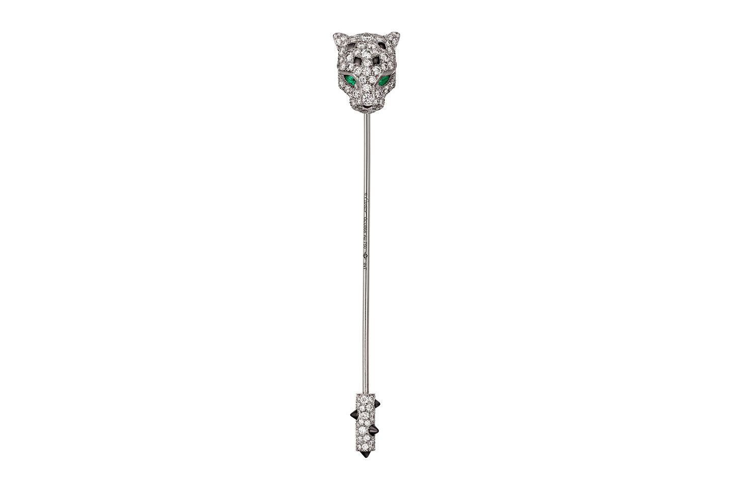 パンテール ドゥ カルティエ ブローチ¥2,508,000【ホワイトゴールド、ダイヤモンド、エメラルドの目、オニキス】PHOTO by Vincent Wulveryck © Cartier