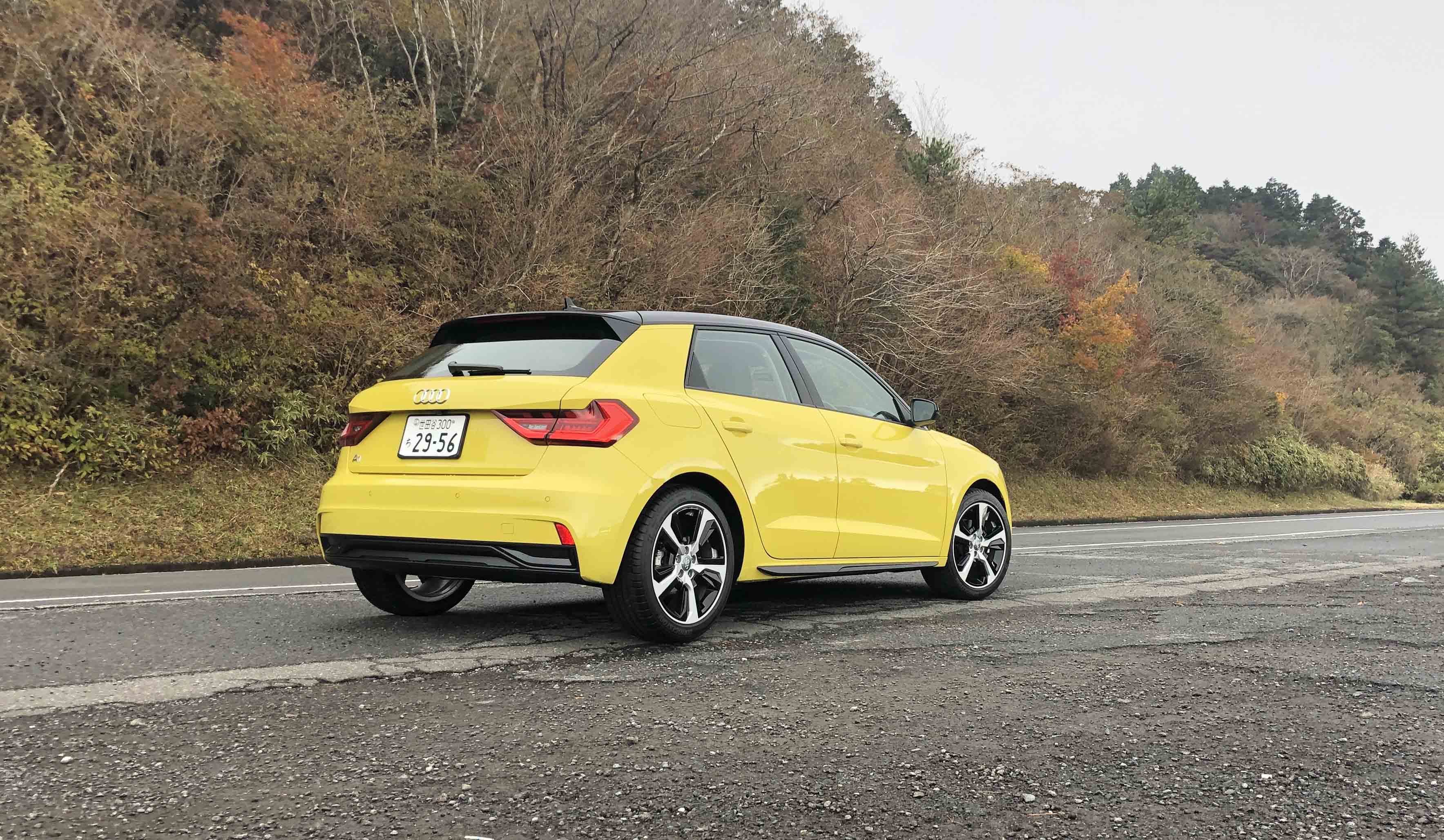 太いリアクォーターピラーが力強さを感じさせる。