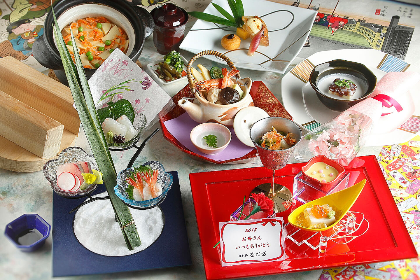 彩り鮮やかな料理の数々は、旬の素材満載の御膳