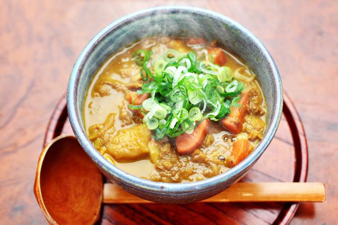 谷中のうどん店、慶(よろこび)のカレーうどん ¥700(税抜)