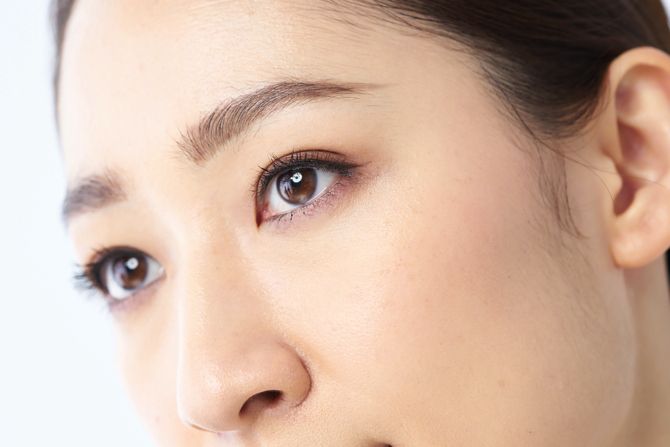 40代のアイメイク、目元完成