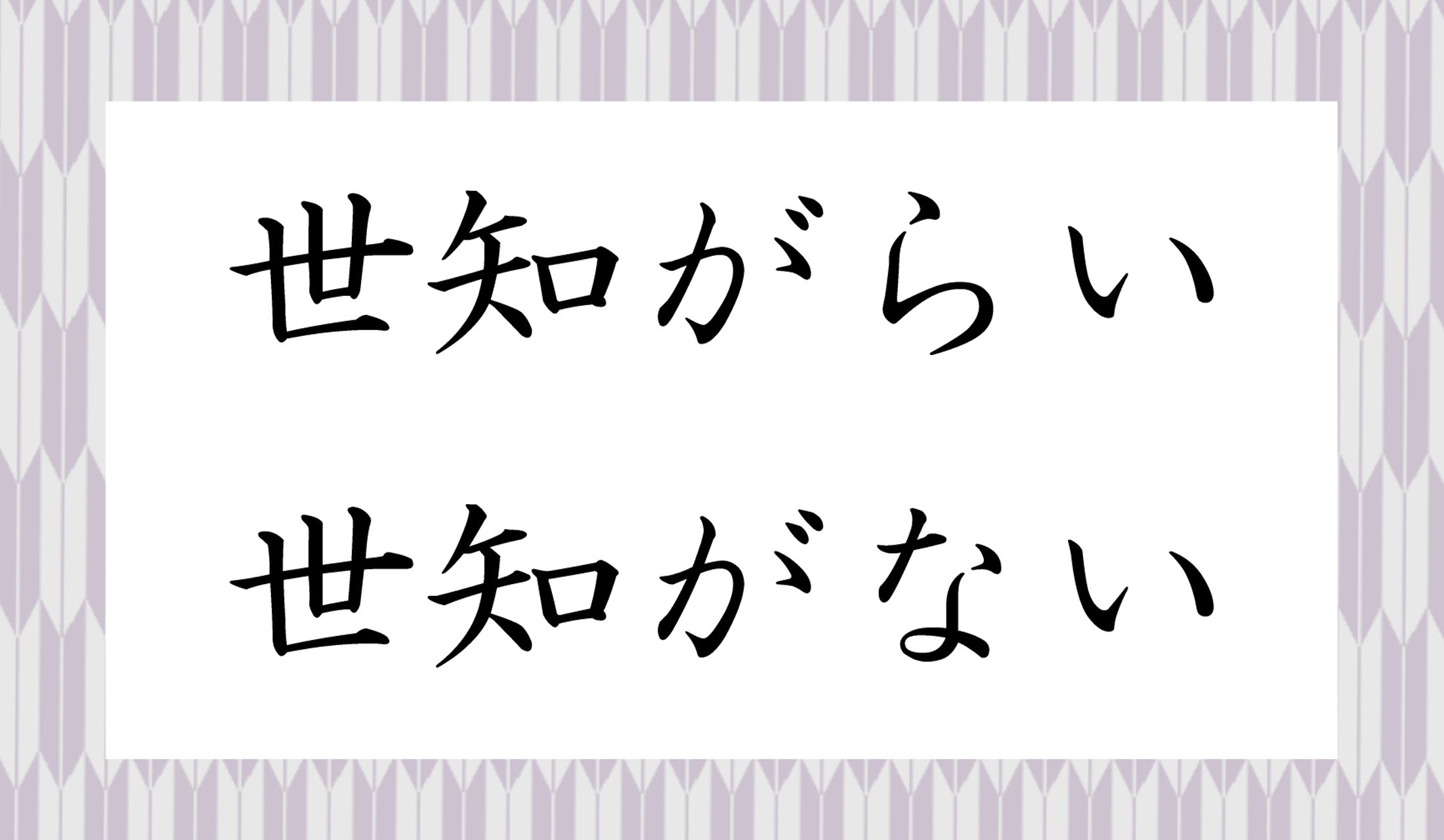 どちらが正しい?大人ですもの、わかりますよね?