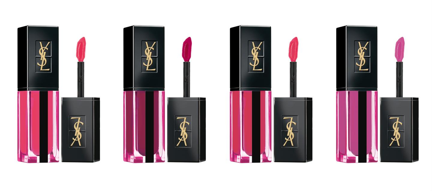 左から/NO.601(FUCHSIA TIDE/ヴィヴィッドなネオンピンク)、NO.603(IN BERRY DEEP/魅惑のカシスベリー)、NO.608(FLOT DE FUCHSIA/華やかなローズピンク)、NO.611(VIVID VIOLET BATH/プレイフルなバイオレットピンク)