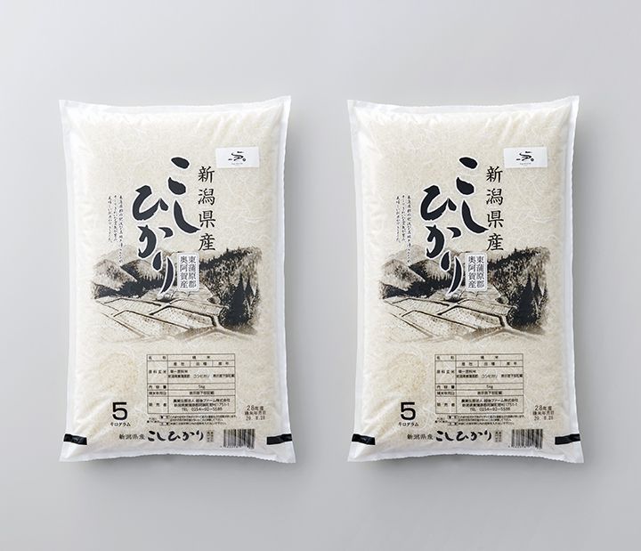 「雪蔵」で保存され、新米のようなおいしさを保つ越後ファームの「新潟県奥阿賀産コシヒカリ」