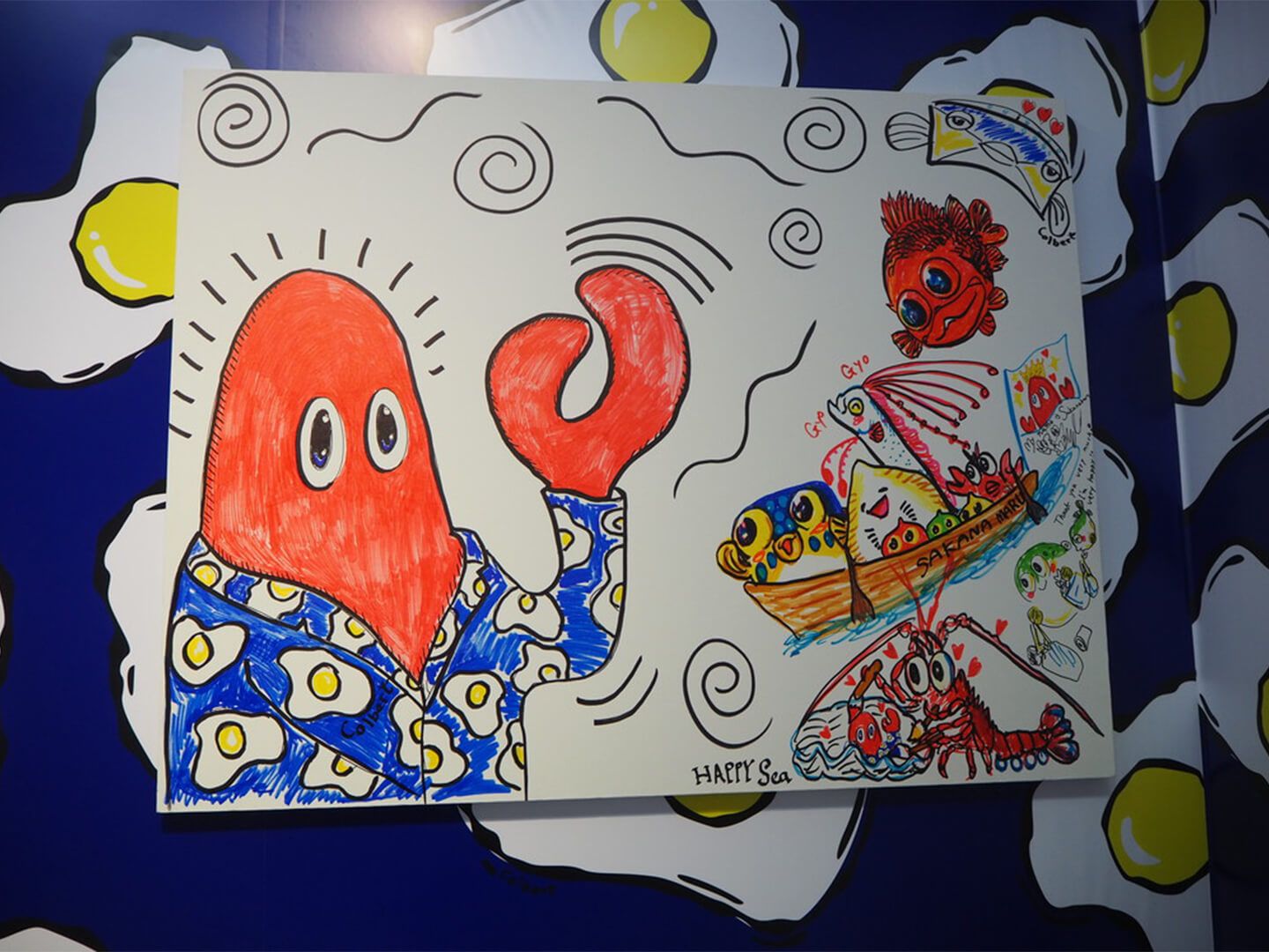 フィリップ・コルバートとさかなくんのコラボ絵画