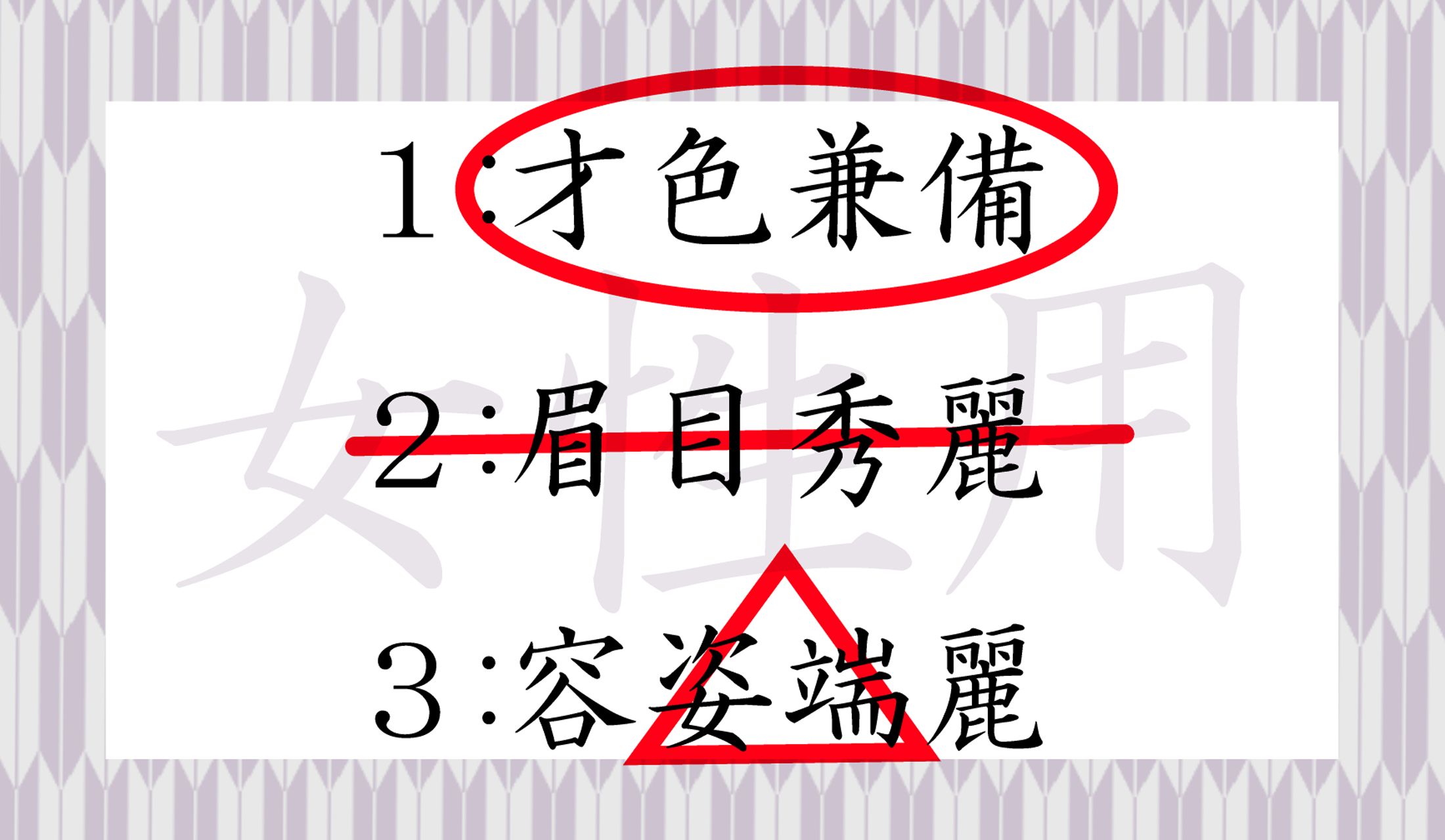 「才色兼備」は男性には使えないのです。