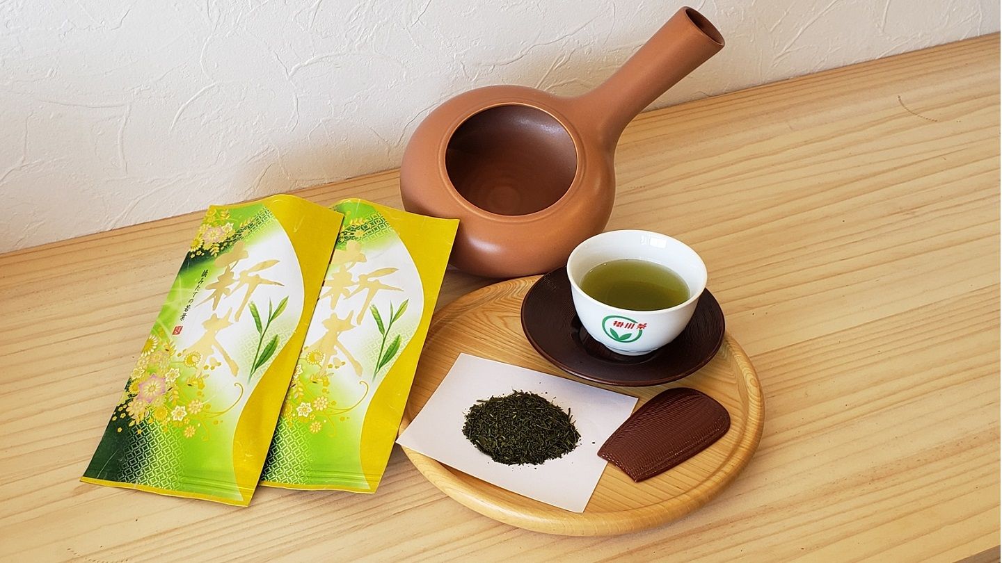 「掛川新茶と焙煎茶器セット」¥3,800